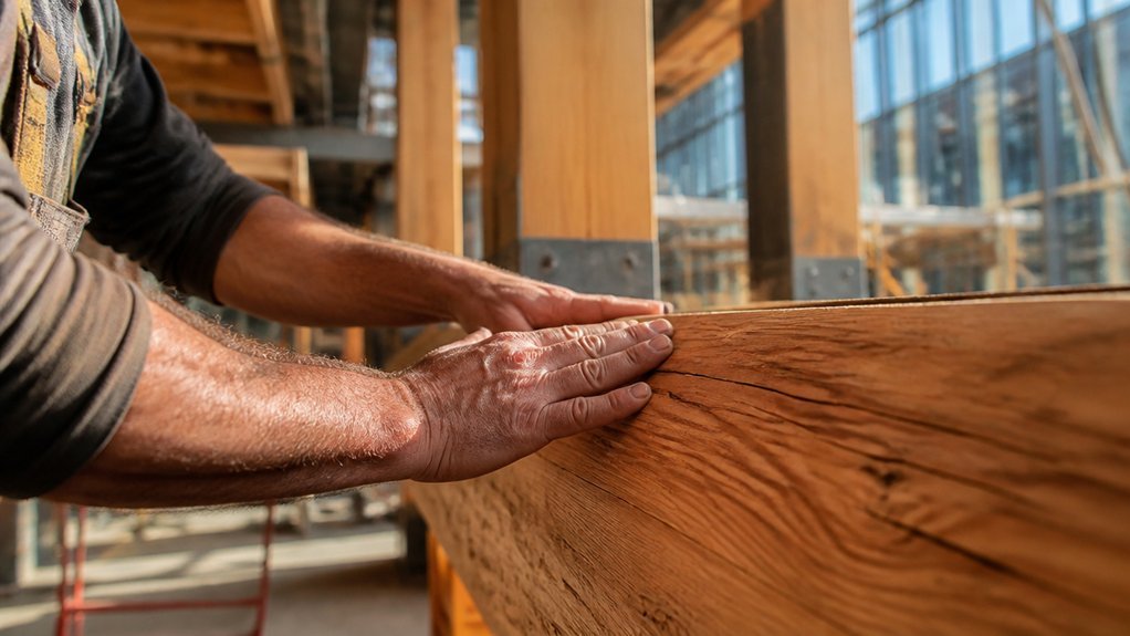 large wood structural framework