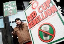 More than 1,000 Starbucks workers strike at 65 stores on Red Cup Day