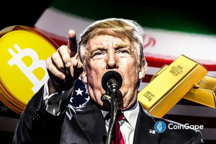 Bitcoin and gold prices slipped as President Donald Trump says U.S. munitions stockpiles at the medium and upper-medium level are “virtually unlimited,” signaling the US-Iran war could extend to weeks. Donald Trump Touts Unlimited US Munition Stockpiles amid Iran War President Donald Trump claimed the United States’ munition stockpiles have “never been higher or better,”
The post <a href="https://coingape.com/bitcoin-gold-slip-as-donald-trump-says-unlimited-munition-stockpiles-for-us-iran-war/">Bitcoin, Gold Slip as Donald Trump Says “Unlimited Munition Stockpiles” for US-Iran War</a> appeared first on <a href="https://coingape.com/">CoinGape</a>.