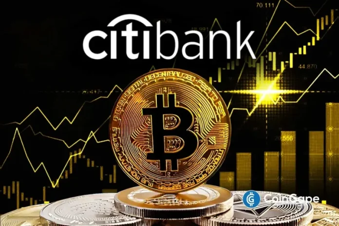In the latest Bitcoin news, $2.5 trillion Citibank shared that it would be integrating BTC services this year. This comes amid the broader adoption of the coin for payment services. CitiBank Expands Into Crypto With Bitcoin Offering The banking giant is reportedly planning to launch an infrastructure that will enable the integration of Bitcoin with
The post <a href="https://coingape.com/bitcoin-news-citibank-to-launch-btc-services-in-2026/">Bitcoin News: CitiBank to Launch BTC Services in 2026</a> appeared first on <a href="https://coingape.com/">CoinGape</a>.