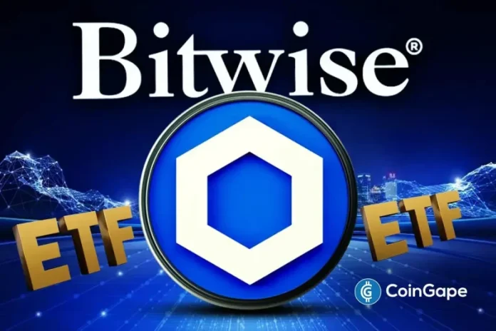 Crypto asset manager Bitwise gets approval to list its Chainlink ETF under ticker symbol ‘CLNK’ on NYSE Arca. The spot Chainlink ETF will provide investors with exposure to LINK, with launch expected this week. LINK price has rallied more than 11% in a week. Bitwise Spot Chainlink ETF Gets Approval $15 billion crypto asset manager
The post <a href="https://coingape.com/bitwise-spot-chainlink-etf-gains-approval-to-list-clnk-on-nyse-arca/">BREAKING: Bitwise Spot Chainlink ETF Gains Approval to List CLNK on NYSE Arca</a> appeared first on <a href="https://coingape.com/">CoinGape</a>.