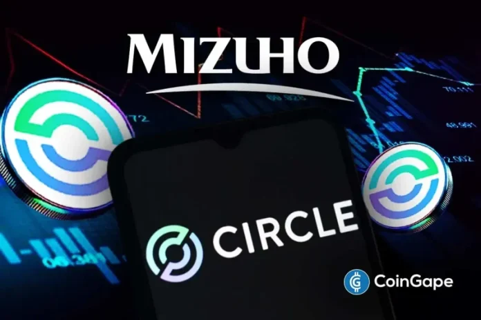 CRCL stock price jumped more than 3% on Wednesday as the USDC stablecoin issuer Circle Internet Group was upgraded to a neutral rating by Mizuho Securities. It follows various developments including receiving a national trust bank charter and growth in USDC stablecoin use on Polymarket. Circle Stock Upgraded to Neutral by Mizuho Securities Mizuho Securities
The post <a href="https://coingape.com/news/stocks/crcl-stock-price-surges-3-as-mizuho-upgrades-circle-rating-to-neutral/">CRCL Stock Price Surges 3% as Mizuho Upgrades Circle Rating to Neutral</a> appeared first on <a href="https://coingape.com/">CoinGape</a>.