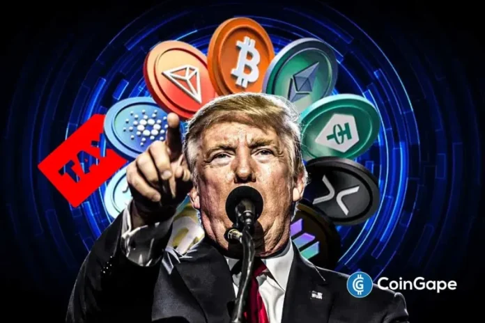 After weeks of volatility, the global crypto market is now exhibiting positive signals, sparking widespread optimism. This surprising surge comes amid widespread rumors and speculation about Donald Trump’s 0% capital gains crypto policy. The market is experiencing positive movement as investors and traders are celebrating the upcoming potential, which has resulted in top assets like
The post <a href="https://coingape.com/crypto-market-soars-on-rumors-of-trumps-0-tax-policy-for-digital-assets/">Crypto Market Soars on Rumors of Trump’s 0% Tax Policy for Digital Assets</a> appeared first on <a href="https://coingape.com/">CoinGape</a>.