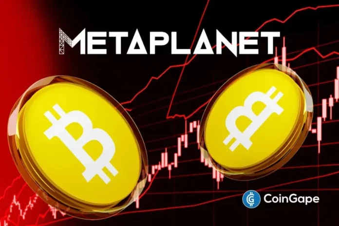 The Metaplanet stock has dropped sharply after trading sideways in recent weeks. The new drop came as the bitcoin treasury firm posted its financial reports which reported a significant loss in value. Bitcoin Treasury Loss Triggers Metaplanet Stock Slide According to Yahoo Finance data, the firm’s stock, 3350.T, has recorded at least a 7% loss
The post <a href="https://coingape.com/news/stocks/metaplanet-stock-crashes-as-bitcoin-treasury-posts-679m-btc-valuation-loss/">Metaplanet Stock Crashes as Bitcoin Treasury Posts $679M BTC Valuation Loss</a> appeared first on <a href="https://coingape.com/">CoinGape</a>.