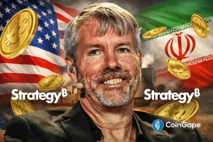 Michael Saylor’s Strategy, previously MicroStrategy, has announced another weekly Bitcoin purchase, which it made between February 23 and March 1. This comes as BTC holds steady amid the ongoing conflict between the U.S. and Iran. The MSTR stock is also trading flat, mirroring the leading crypto’s price action. Strategy Acquires 3,015 BTC For $204.1 Million
The post <a href="https://coingape.com/michael-saylors-strategy-adds-3015-btc-as-bitcoin-holds-steady-despite-u-s-iran-war/">Breaking: Michael Saylor’s Strategy Adds 3,015 BTC as Bitcoin Holds Steady Despite U.S.-Iran War</a> appeared first on <a href="https://coingape.com/">CoinGape</a>.