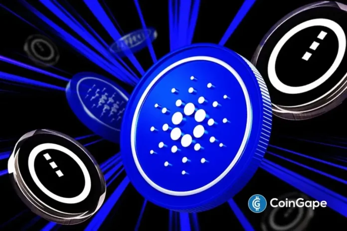 Cardano price has experienced a 10% decline in the last 24 hours, dropping below $0.45 amid a bearish market trend. This decrease follows a negative market response after the Federal Reserve’s recent interest rate cut, which triggered a broader market downturn. The entire crypto market has experienced a decline of 3% in the same period.
The post <a href="https://coingape.com/markets/cardano-price-dips-10-as-midnight-token-launch-turns-sour/">Cardano Price Dips 10% as Midnight Token Launch Turns Sour</a> appeared first on <a href="https://coingape.com/">CoinGape</a>.